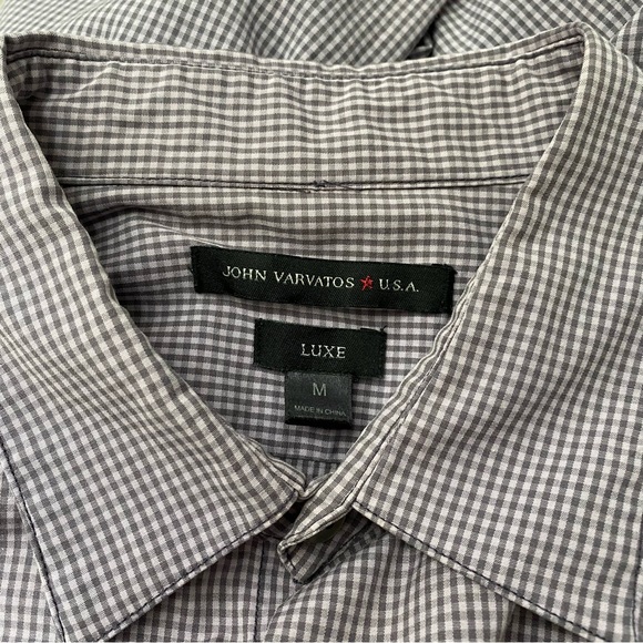 John Varvatos Luxe Checkered Button Down Shirt - Picture 6 of 10